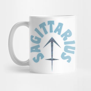 Sagittarius Star Sign Zodiac Symbol Blue Version Mug